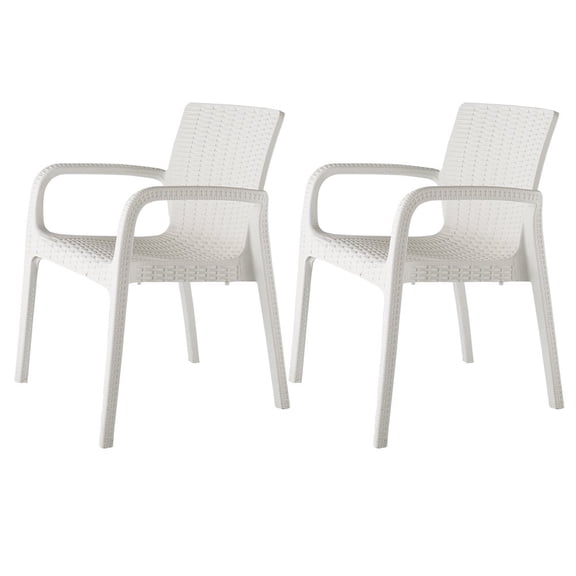 Lagoon Koppla Resin Stackable Dining Armchair Set of 2