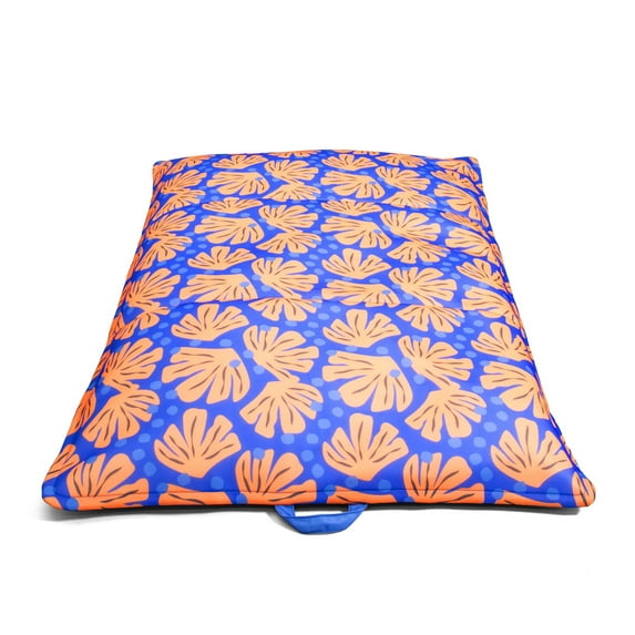 Big Joe Lagoon Lounger Pool Float, Doubled-Sided Mesh, Quick Draining Fabric, No Inflation Needed, Sweet Shells Berry