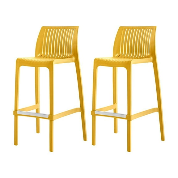 Lagoon Milos Resin Stackable Bar Stool Set of 2