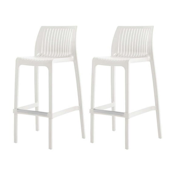 Lagoon Milos Resin Stackable Bar Stool Set of 2