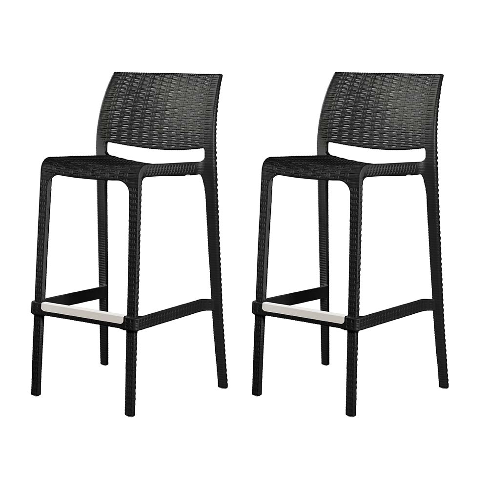Lagoon Rue Resin Stackable Bar Stool Set of 2