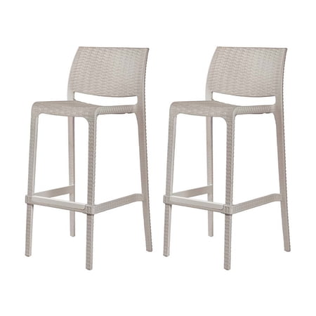 Lagoon Rue Resin Stackable Bar Stool Set of 2