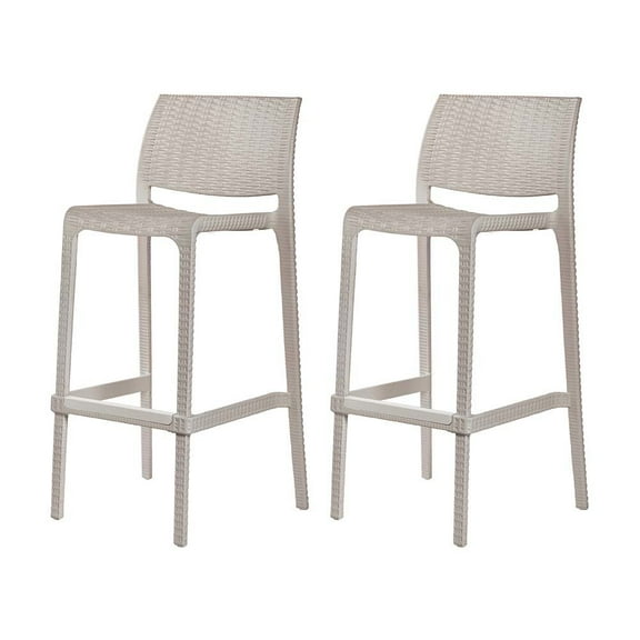 Lagoon Rue Resin Stackable Bar Stool Set of 2