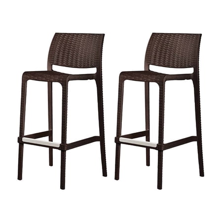 Lagoon Rue Resin Stackable Bar Stool Set of 2