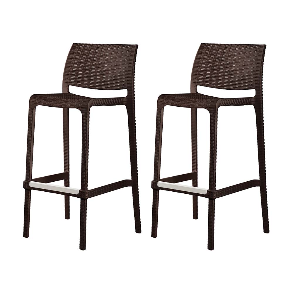 Lagoon Rue Resin Stackable Bar Stool Set of 2