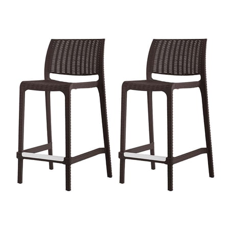 Lagoon Rue Resin Stackable Counter Stool Set of 2