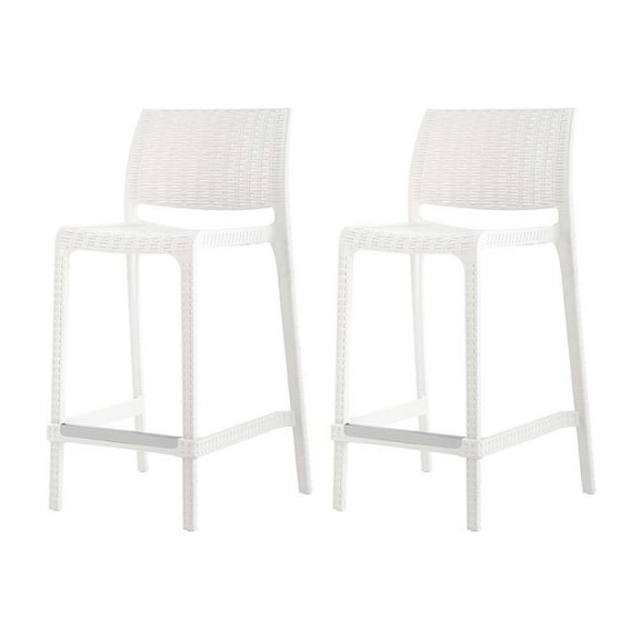 Lagoon Rue Resin Stackable Counter Stool Set of 2