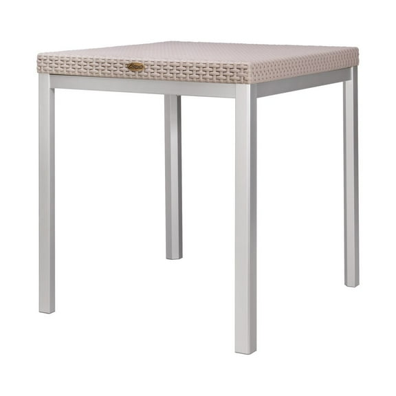 Lagoon Russ Rattan Coffee Table with Aluminum Legs