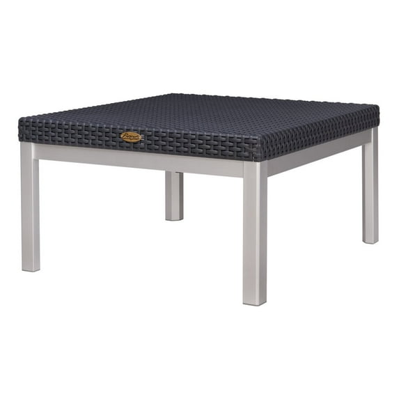 Lagoon Russ Rattan Coffee Table with Aluminum Legs