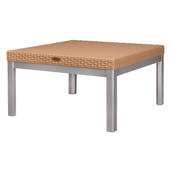 Lagoon Russ Rattan Coffee Table with Aluminum Legs