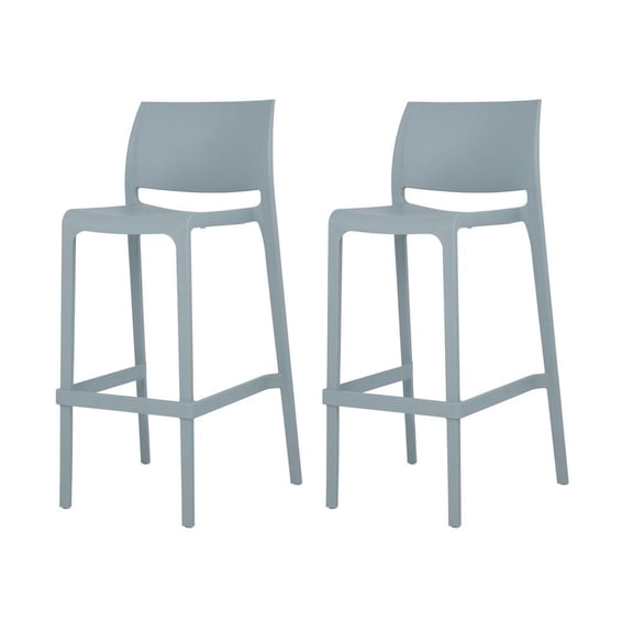 Lagoon Sensilla Resin Stackable Bar Stool Set of 2