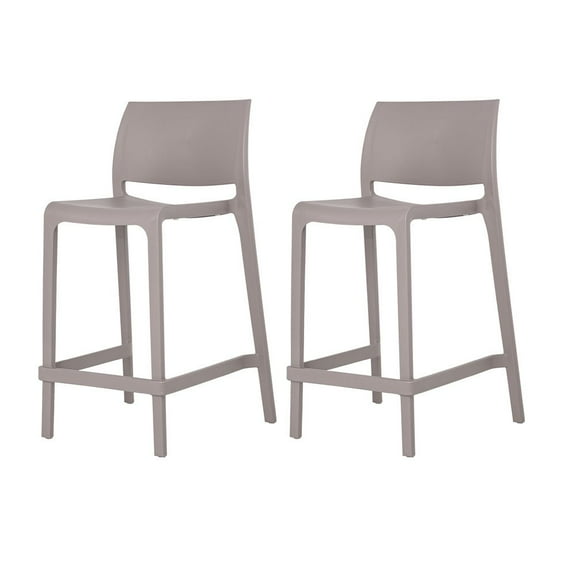 Lagoon Sensilla Resin Stackable Counter Stool Set of 2