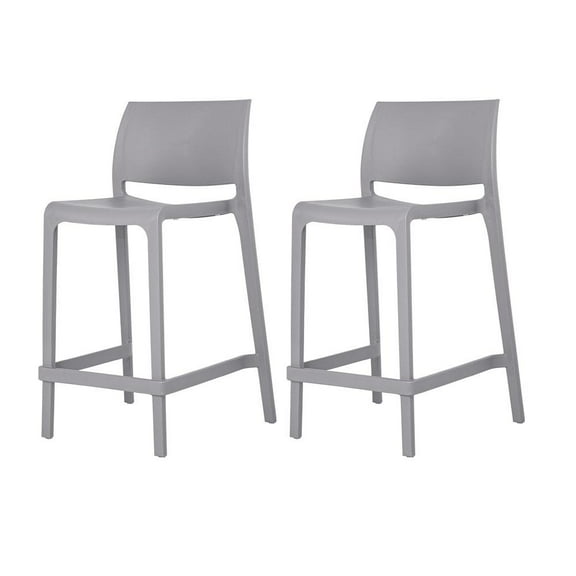 Lagoon Sensilla Resin Stackable Counter Stool Set of 2