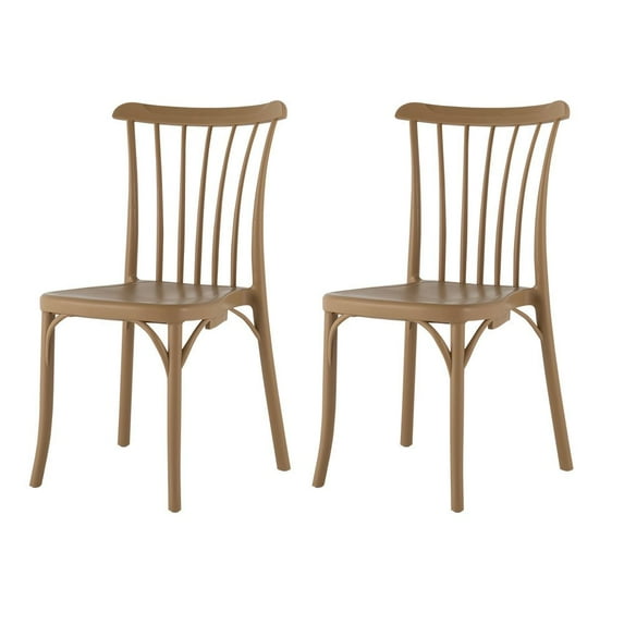 Lagoon Toppy Stackable Rio 2-Pcs Dinning Chair With Tan Finish 7062N4*SSTOS