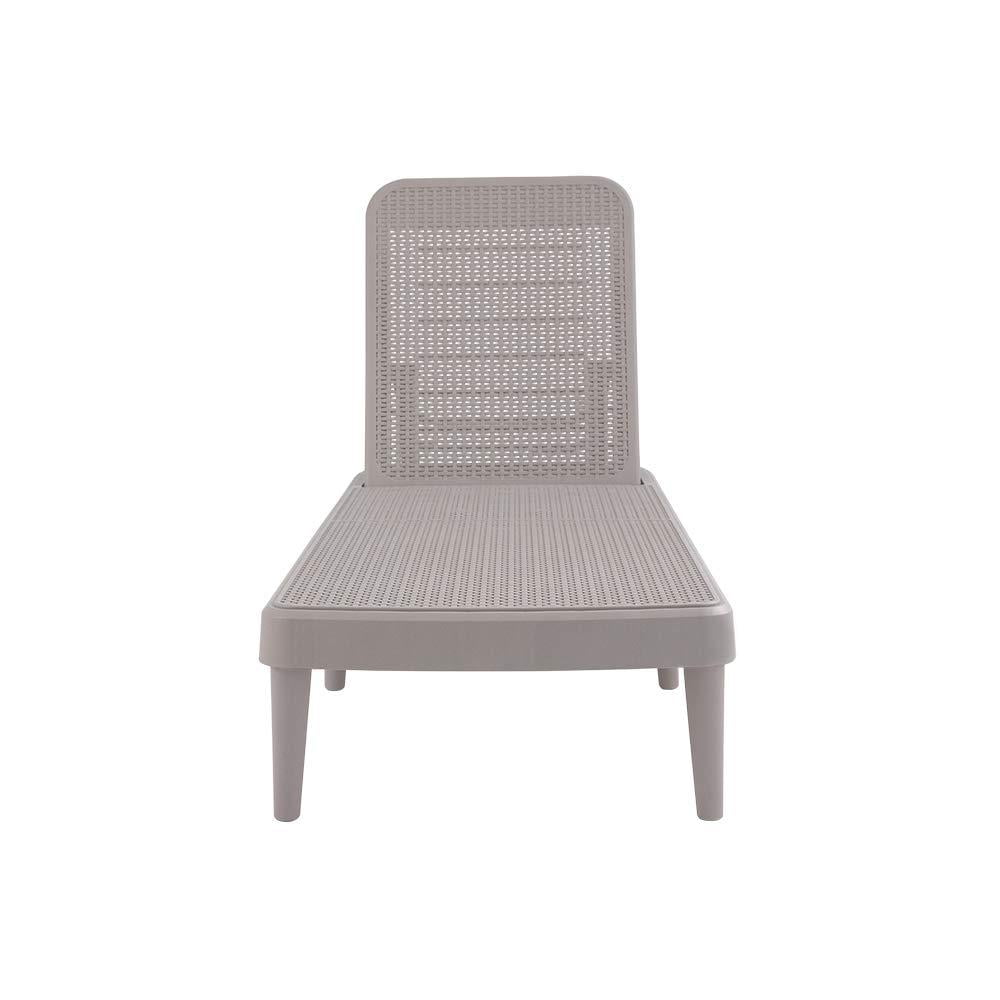 Lagoon Gray Resin Rattan Chaise Lounge