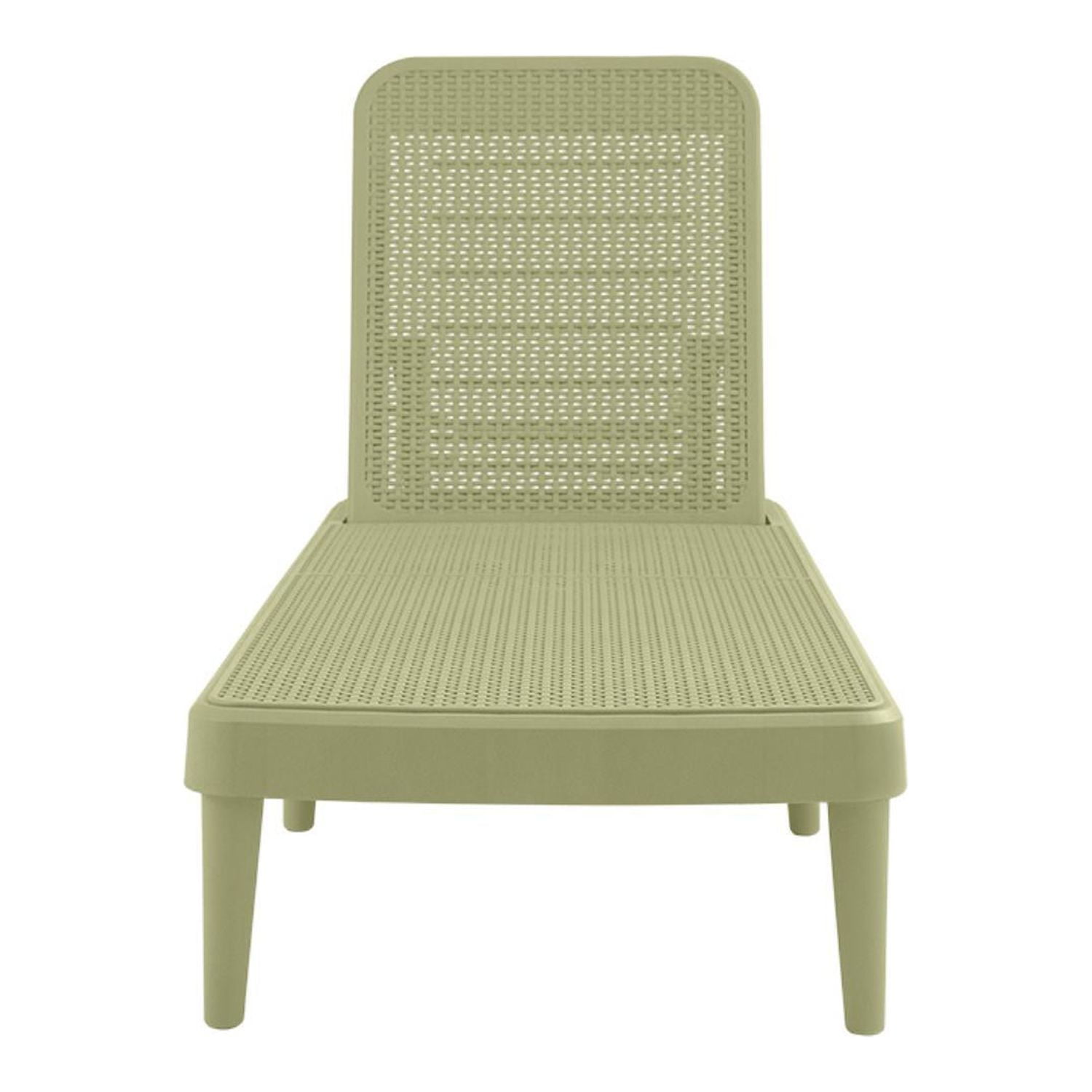 Wasabi Green Resin Rattan Outdoor Chaise Lounge