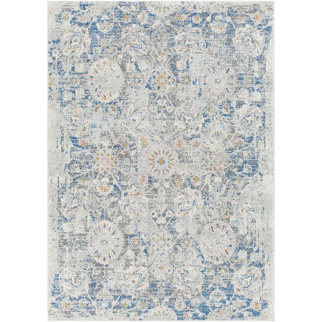 Lagos Blue 7'10" x 10' Traditional Rectangle Area Rug