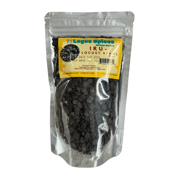 Lagos Spices Iru ( Dried Locust Beans)  -  | Ogiri | Dawadawa - 16oz