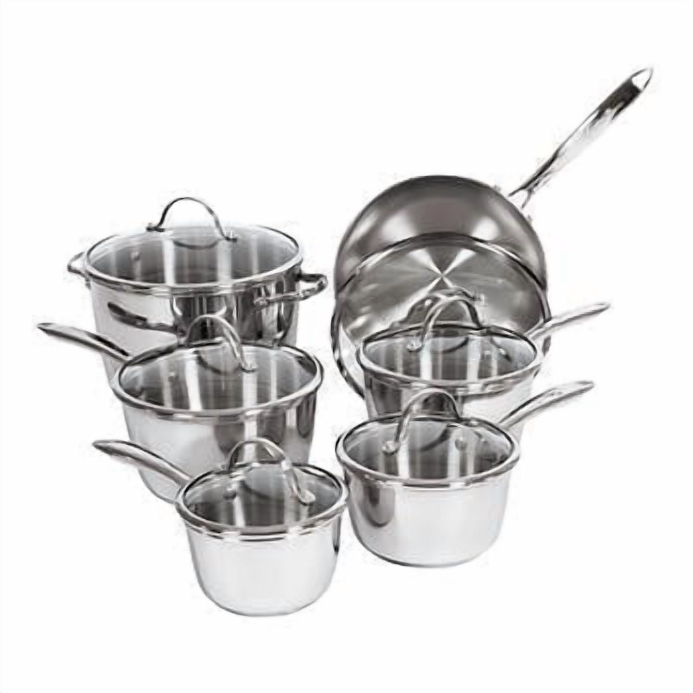 Lagostina 18/10 Stainless Steel Cookware Set, 12-piece - Walmart.com