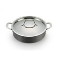 thumbnail image 1 of Lagostina Nera Hard Anodized Nonstick 5-Quart Casserole with Hammered Stainless Steel Lid, Gray, 1 of 5