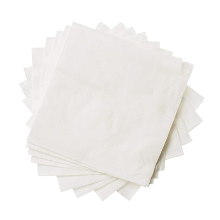 Crystalware Beverage/Cocktail Paper Napkins, White, 1-Ply, 4,000 Count (500/Pack, 8 Packs/Case)