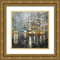 thumbnail image 1 of Lague, Mark 12x12 Gold Ornate Wood Framed with Double Matting Museum Art Print Titled - Manhattan Orange Rain, 1 of 4