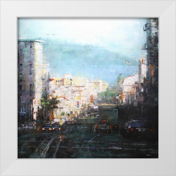 Lague, Mark 12x12 White Modern Wood Framed Museum Art Print Titled - Bay Mist