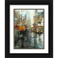thumbnail image 1 of Lague, Mark 12x14 Black Ornate Wood Framed with Double Matting Museum Art Print Titled - Manhattan Orange Umbrella, 1 of 4