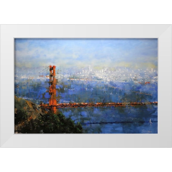 Lague, Mark 14x11 White Modern Wood Framed Museum Art Print Titled - Golden Gate Afternoon