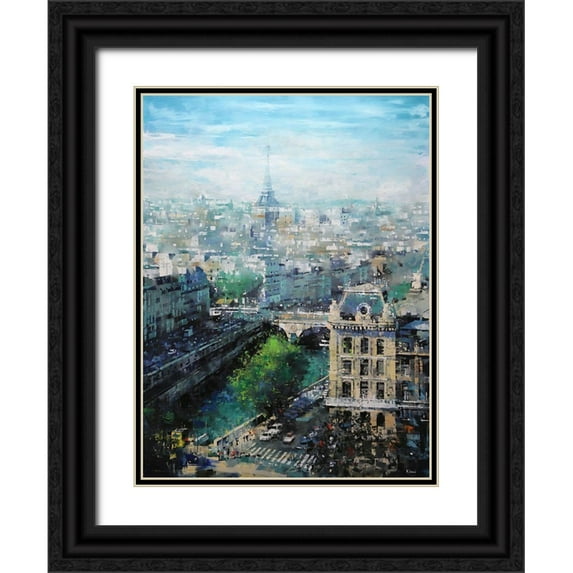 Lague, Mark 15x18 Black Ornate Wood Framed with Double Matting Museum Art Print Titled - Tower In The Distance