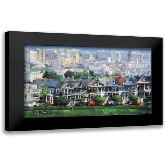 Lague, Mark 18x12 Black Modern Framed Museum Art Print Titled - Painted Ladies
