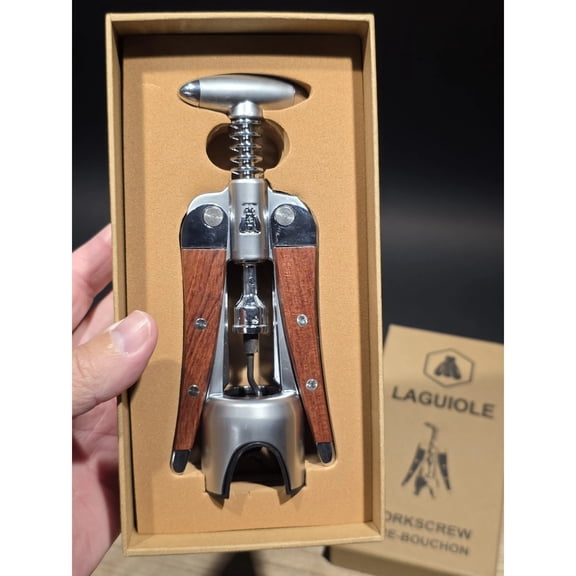 Laguiole Corkscrew with wood Handles Vintage Style