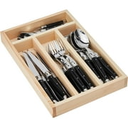 Laguiole - JD07-13152.BLK Laguiole 24 Piece Everyday Flatware Set With Handles In A Tray, Black