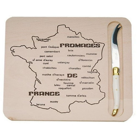 Laguiole Map Cheese Board with Knife (2 pound)