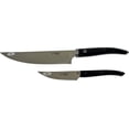thumbnail image 1 of Laguiole en Aubrac Cuisine Gourmet Stainless Fully Forged Steel Made In France Essential 2-Piece Premium Kitchen Knife Set With Ebony Wood Handles, 8-Chef Knife And 4-in Paring Knife, 1 of 5