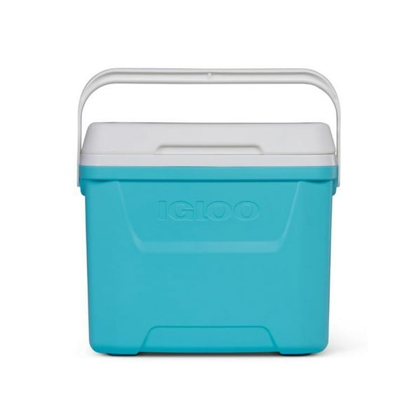 Laguna 28 QT Hard-Sided Ice Chest Cooler Aqua Blue and White, Ideal for Storing Various Beverages, Hard-Sided Design