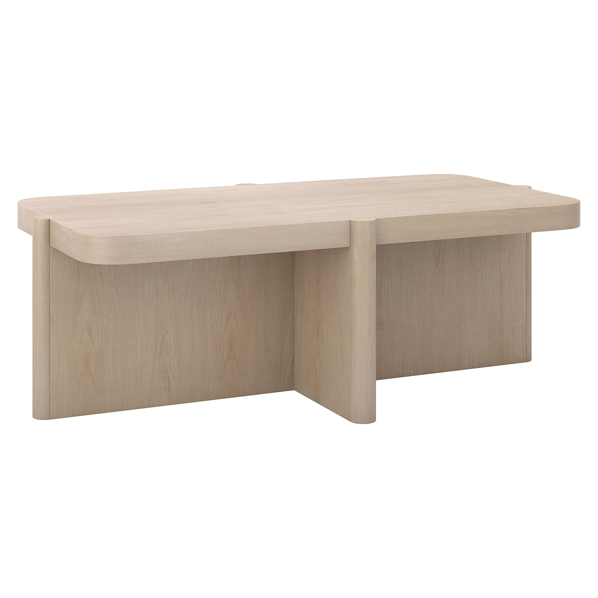 Evelyn&Zoe Modern/Contemporary 45" Wide Alder White Coffee Table