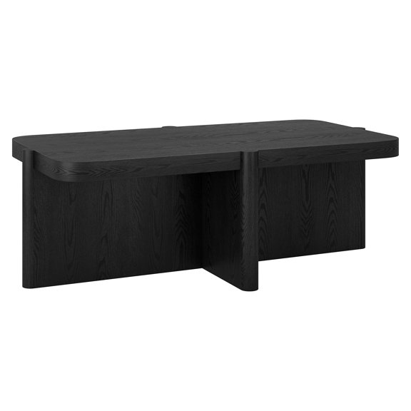 Laguna 45" Wide Rectangular Coffee Table in Black Grain