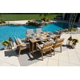 thumbnail image 1 of Laguna 7-Piece Eucalyptus Wood Outdoor Patio Furniture Dining Set w/ Dining Table and 6 Dining Armchairs, 1 of 6