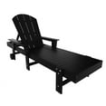 thumbnail image 1 of Laguna Adirondack Poly Reclining Chaise Lounge With Arms & Wheels, Black, 1 of 11