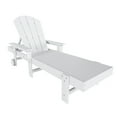 thumbnail image 1 of Laguna Adirondack Poly Reclining Chaise Lounge With Arms & Wheels, Lemon, 1 of 1