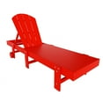 thumbnail image 1 of Laguna Adirondack Poly Reclining Chaise Lounge With Wheels, Red, 1 of 11