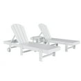 thumbnail image 1 of Laguna Adirondack Poly Reclining Chaise Lounge With Wheels (Set Of 2), Lemon, 1 of 1