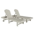 thumbnail image 1 of Laguna Adirondack Poly Reclining Chaise Lounge With Wheels (Set Of 2), Sand, 1 of 4