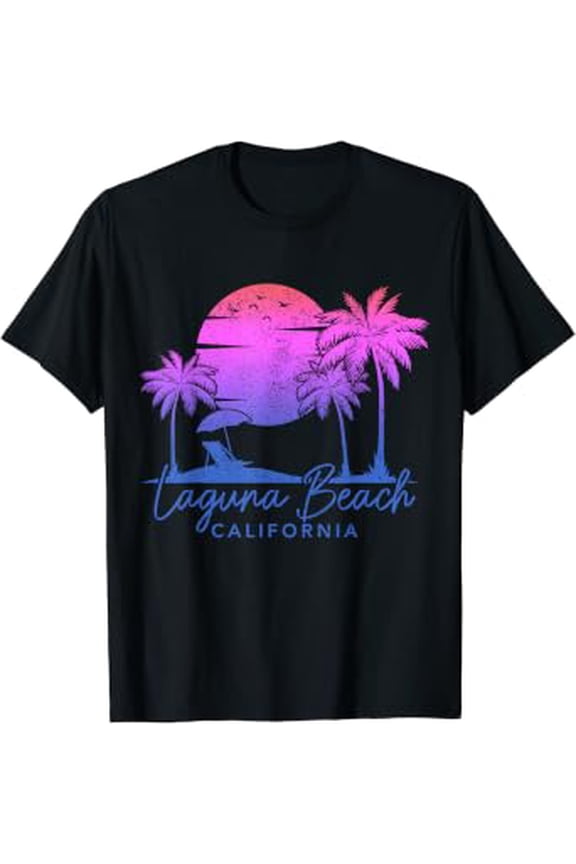 Laguna Beach California Ca Surf Vintage Sunset Surfer Retro T-Shirt