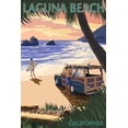 thumbnail image 1 of Laguna Beach, California, Woody on the Beach with Palm (9x12 Wall Art Print, Home Decor), 1 of 3