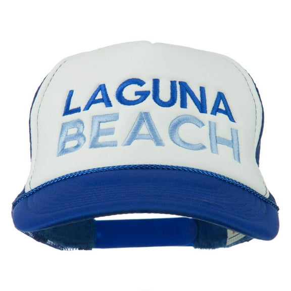 Laguna Beach Embroidered Foam Mesh Back Cap - Royal White OSFM