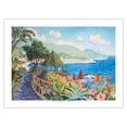 thumbnail image 1 of Laguna Beach Gazebo and Flowers-Heisler Park California-Seaside Beach Ocean View-From an Original Watercolor Painting by Robin Wethe Altman -Bamboo Fine Art 290gsm Paper Print (Unframed) 18x24in, 1 of 4