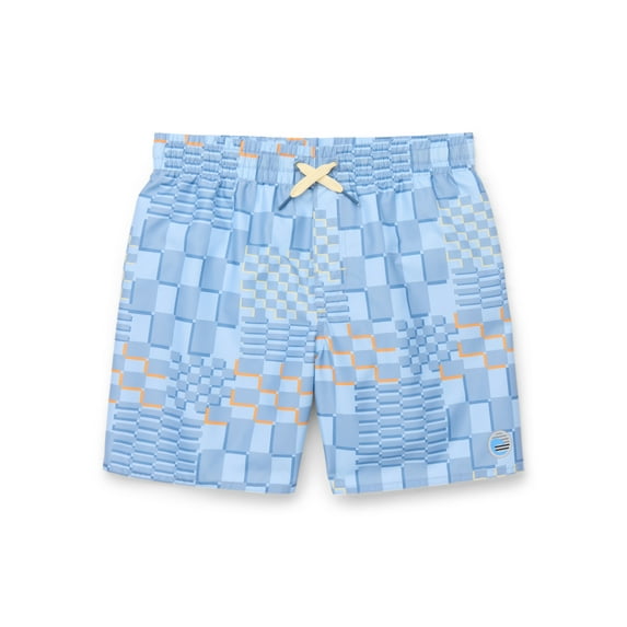 Laguna Boys Checker Print Swim Trunks with UPF50, Sizes 8-16