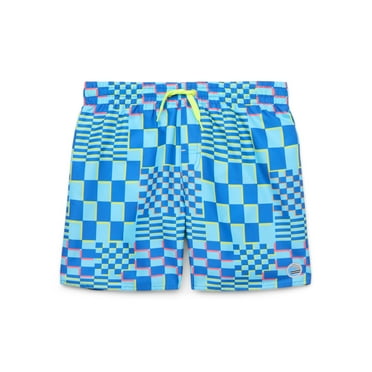 Laguna Boys Checker Print Swim Trunks with UPF50, Sizes 8-16